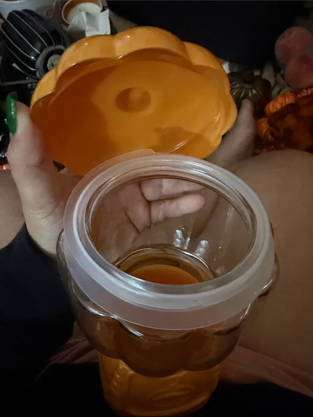 Orange Candy Gumball Machine Jar
